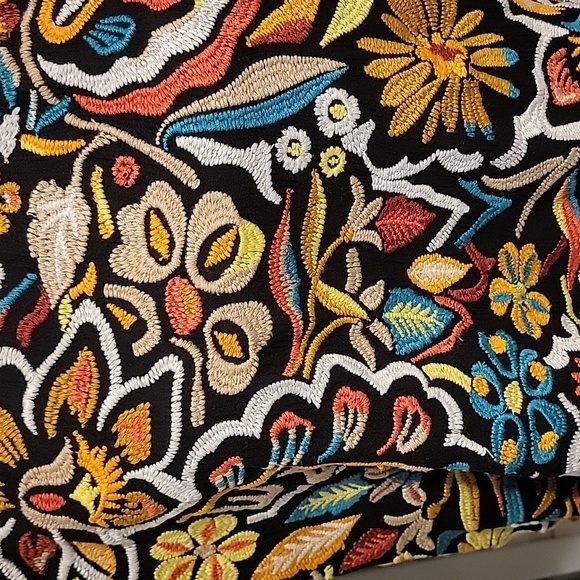 Idyllwind Black Floral Embroidered Tank Top Size XL - Picture 2 of 4